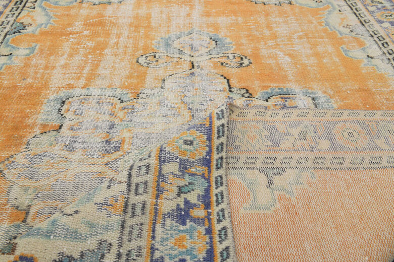 Oriental Orange Vintage Area Rug