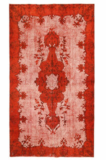 Overdyed Red - Relief Vintage Area Rug - Thumbnail