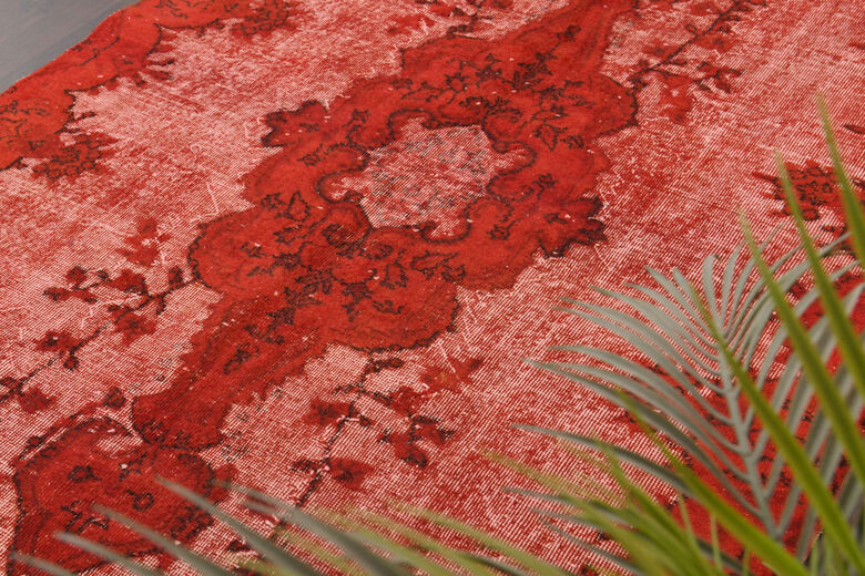 Overdyed Red - Relief Vintage Area Rug