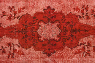 Overdyed Red - Relief Vintage Area Rug - Thumbnail