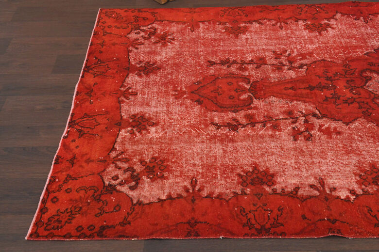 Overdyed Red - Relief Vintage Anatolian Area Rug