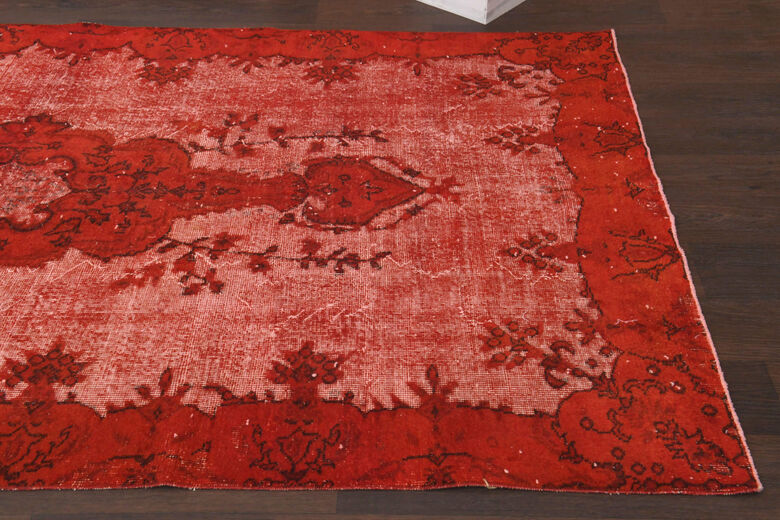 Overdyed Red - Relief Vintage Anatolian Area Rug