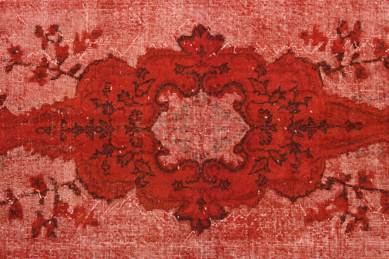 Overdyed Red - Relief Vintage Anatolian Area Rug