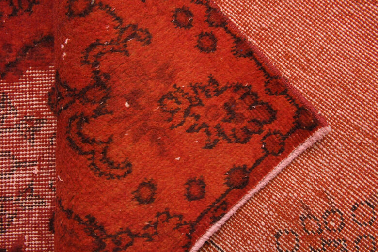 Overdyed Red - Relief Vintage Anatolian Area Rug