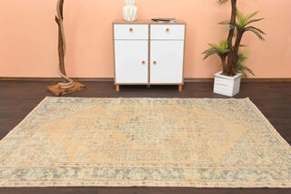 Oriental Vintage Oushak Area Rug - Thumbnail