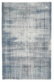 Blue Turkish Anatolian Vintage Area Rug - Thumbnail