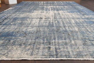 Blue Turkish Anatolian Vintage Area Rug - Thumbnail
