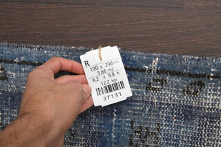 Blue Turkish Anatolian Vintage Area Rug - Thumbnail