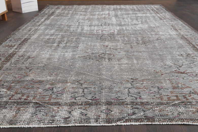 Antique Vintage Anatolian Floral Area Rug