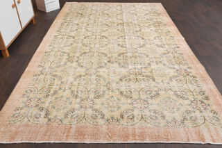 Bordered Antique Ikat Area Rug - Thumbnail