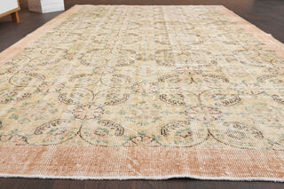 Bordered Antique Ikat Area Rug - Thumbnail