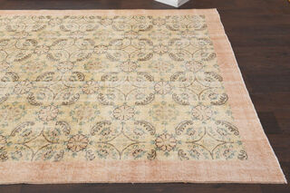 Bordered Antique Ikat Area Rug - Thumbnail