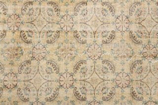 Bordered Antique Ikat Area Rug - Thumbnail