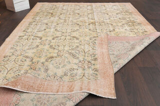 Bordered Antique Ikat Area Rug - Thumbnail