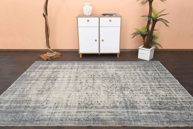 Vintage Anatolian Distressed Area Rug