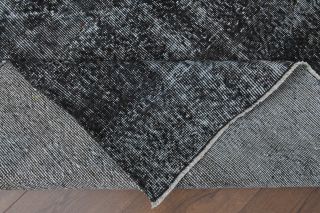 Solid Black Vintage Anatolian Rug - Thumbnail