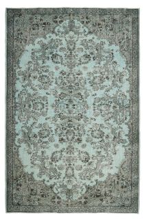 Oriental Blue Turkish Area Rug - Thumbnail