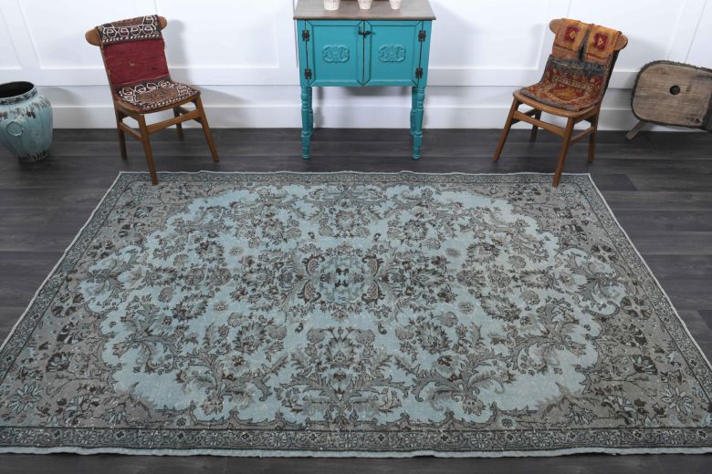 Oriental Blue Turkish Area Rug