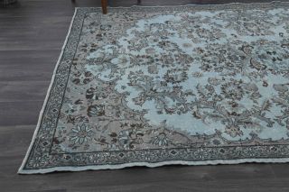 Oriental Blue Turkish Anatolian Area Rug - Thumbnail