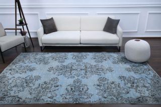 Vintage Blue Area Rug - Thumbnail