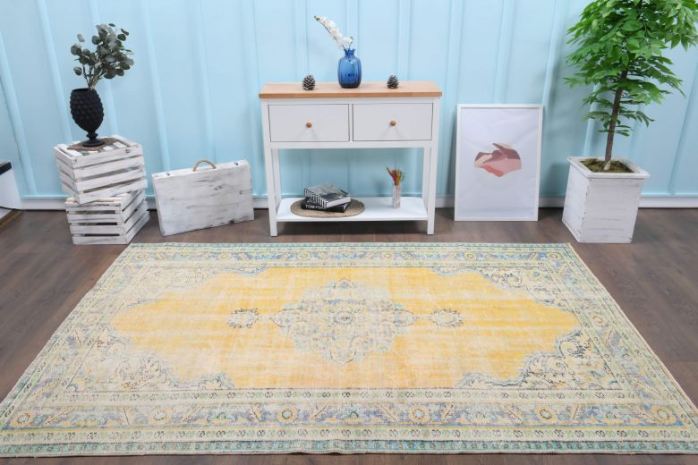 Vintage Anatolian Oriental Area Rug