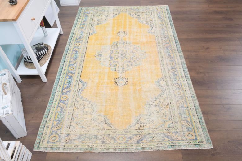 Vintage Anatolian Oriental Area Rug