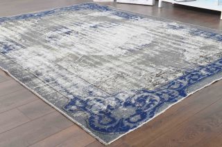 Distressed Vintage Turkish Area Rug - Thumbnail