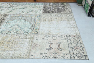 Neutral Patchwork Area Rug - Thumbnail