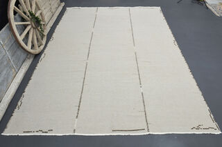 Vintage Oversized Area Hemp Rug - Thumbnail