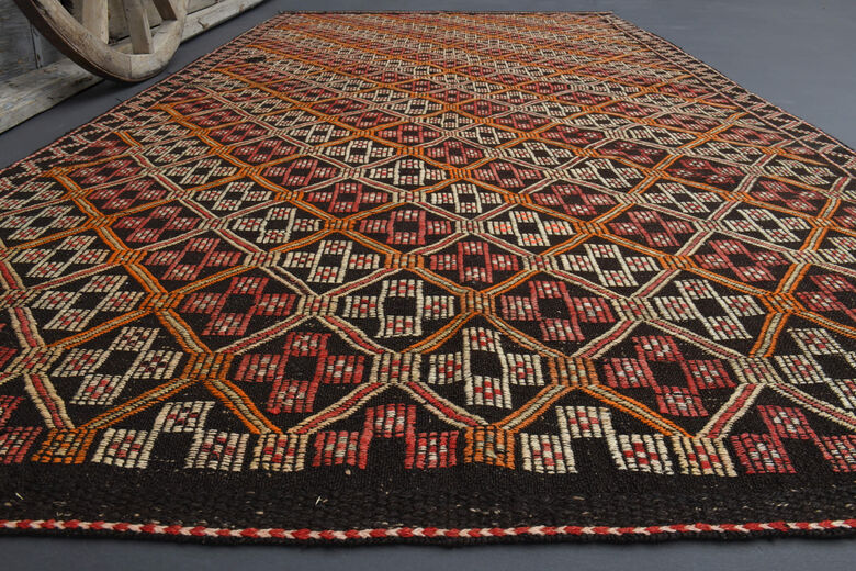 Vintage Flatweave Wide Runner Rug