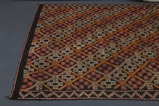 Vintage Flatweave Wide Runner Rug - Thumbnail