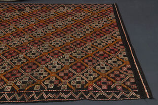 Vintage Flatweave Wide Runner Rug - Thumbnail