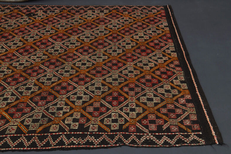 Vintage Flatweave Wide Runner Rug