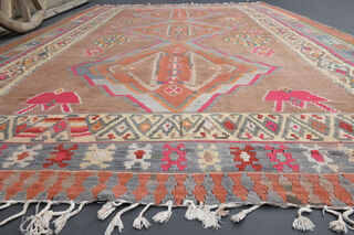 Vintage Oversized Kilim Rug - Thumbnail