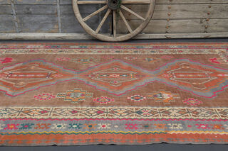 Vintage Oversized Kilim Rug - Thumbnail