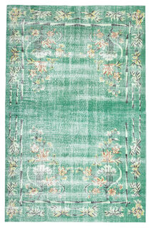 Vintage Green Area Rug - Thumbnail