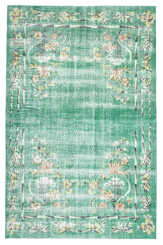 Vintage Green Area Rug