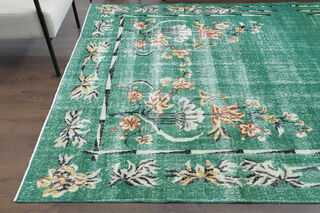 Vintage Green Area Rug - Thumbnail