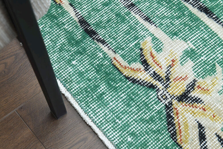 Vintage Green Area Rug