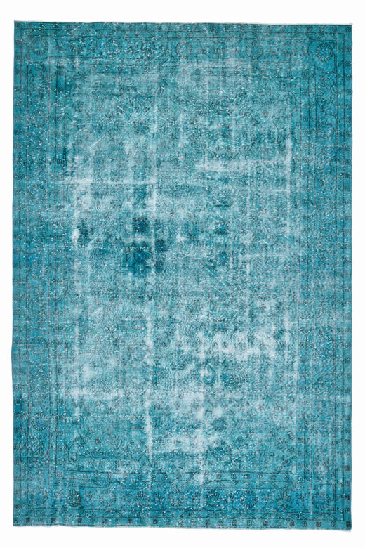 Vintage Blue Overdyed Anatolian Area Rug