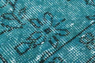 Vintage Blue Overdyed Anatolian Area Rug - Thumbnail