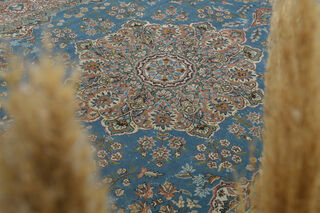 Unique Vintage Blue 7x11 Rug - Thumbnail