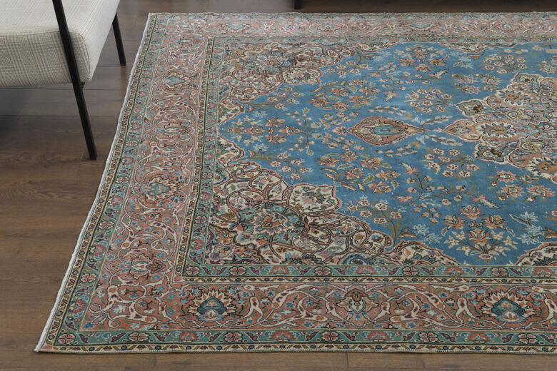 Unique Vintage Blue 7x11 Rug