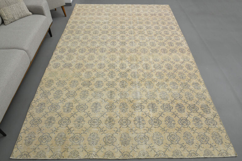 7x11 Handmade Vintage Neutral Rug