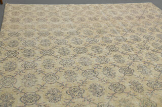 7x11 Handmade Vintage Neutral Rug - Thumbnail