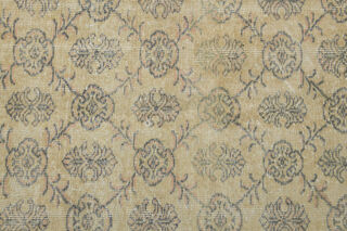 7x11 Handmade Vintage Neutral Rug - Thumbnail