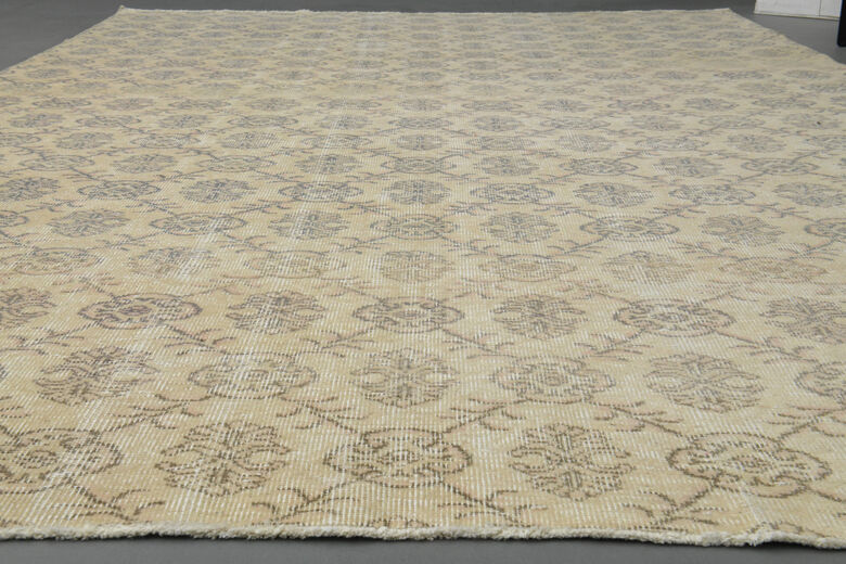 7x11 Handmade Vintage Neutral Rug