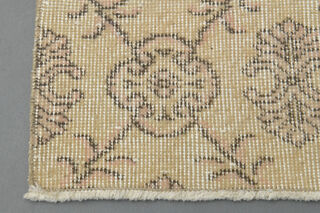 7x11 Handmade Vintage Neutral Rug - Thumbnail