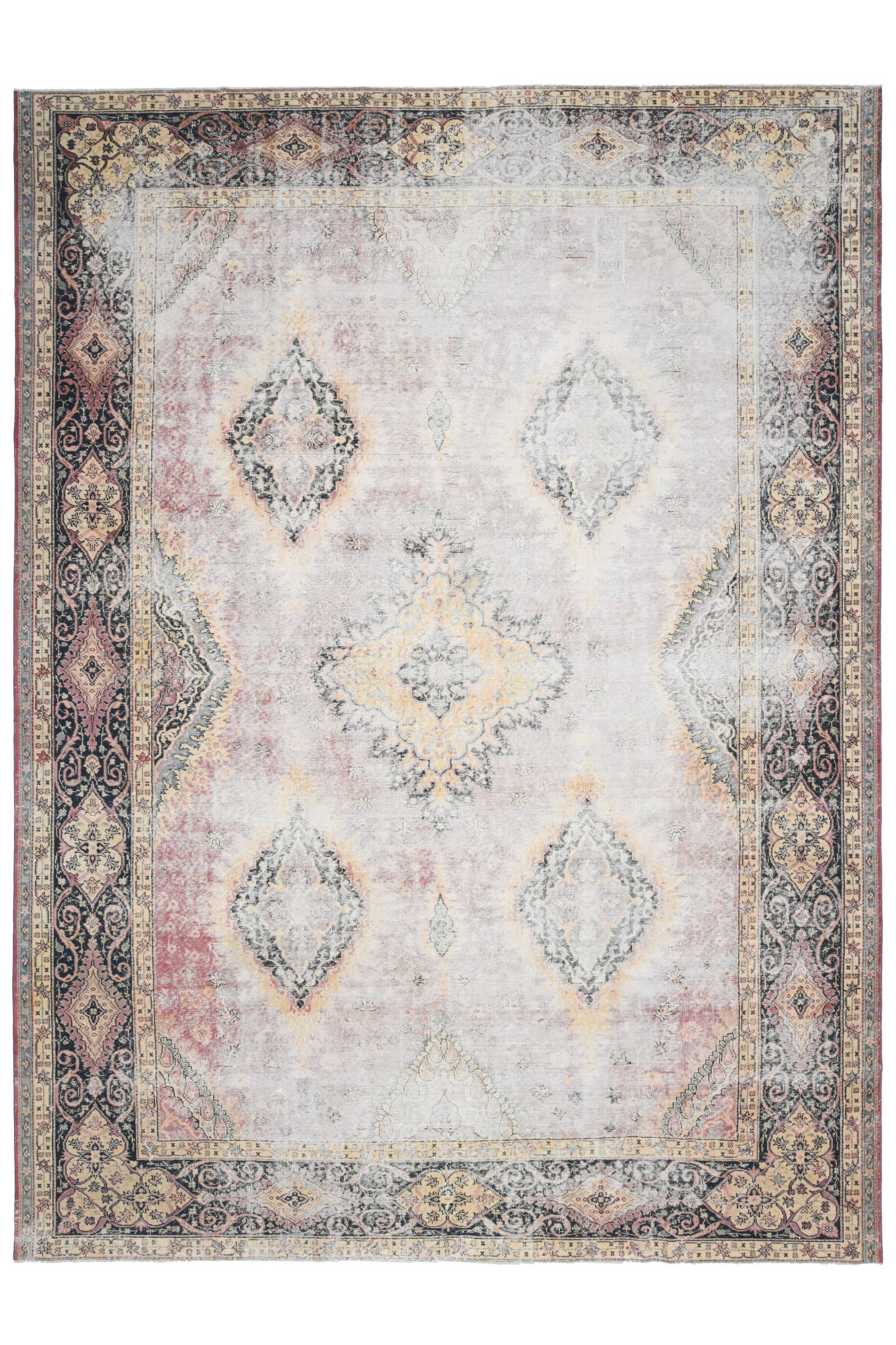 19x35 hand knotted, wool on wool, vintage Turkish mini rug