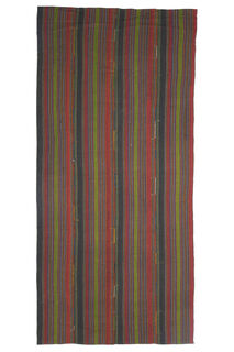 Vintage Oversized Striped Rug - Thumbnail